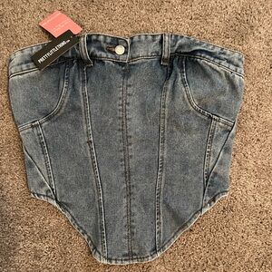 Denim Jean Corset Top 👖💙